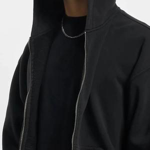 Sudadera con Capucha y Cremallera para Hombre, Estilo Urbano, Lavado Ácido, Decolorado al Sol, Corte Holgado, Precio al por Mayor, Hecho a Medida - Product Image 6