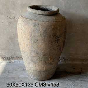 Grand pot en terre cuite de style vintage moderne pour plantes d'intérieur, pot émaillé écologique pour utilisation au sol, pour fleurs artificielles - Product Image 4