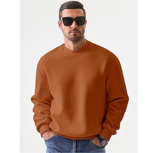 Sweat-shirt ample et confortable pour hommes, manches longues et couleurs unies, pulls imprimés en usine pour le commerce international - Product Image 3