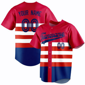 Meilleur prix de gros, maillots de baseball unisexes respirants et légers en polyester, logo personnalisé OEM, sublimation, évacuation de l'humidité - Product Image 4