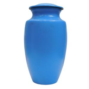 โกศศพอลูมิเนียมสำหรับผู้ใหญ่สีน้ำเงินสำเร็จรูปโกศโลหะแบบคลาสสิกสำหรับขี้เถ้าของมนุษย์ - Product Image 1