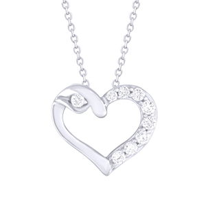 จี้ล็อกเกตหัวใจเพชรแท้สำหรับงานแต่งงานและงานหมั้น - Product Image 2