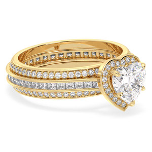 Anillos de moissanita de 925 quilates con forma de corazón de Plata de Ley 2,24 certificada REYES GRA para mujer, joyería fina de boda de oro de 14K - Product Image 3