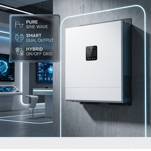 Inversor Solar Personalizable de 11kW con Doble Salida, Carcasa Moderna de Dos Tonos, Pantalla Negra Cuadrada, Inteligente, Bidireccional, de Litio - Product Image 1