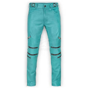 Pantalon en cuir pour hommes de haute qualité 100% pantalon en cuir de vachette original en gros meilleur prix avec impression de logo personnalisé - Product Image 1