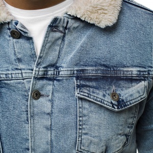 2026 Custom Made Men's Long-Stretch Cotton Winter Plain Jeans <b>Jacket</b> Plus Size Winter Casual <b>Jacket</b> For Men - Product Image 5