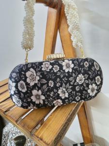 Handcrafted Yellow Floral Embroidered Clutch Purse With <b>Pearl</b> Clasp Luxury Wedding Party Evening Bag Women <b>Handbag</b> Gift India - Product Image 5
