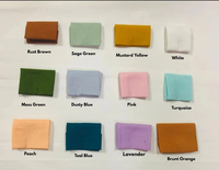 Nouvelles serviettes en coton doux et agréable pour la peau, bleu turquoise, faites à la main, simples, 16x16 pouces, carrées, avec logo personnalisé, pour mariages