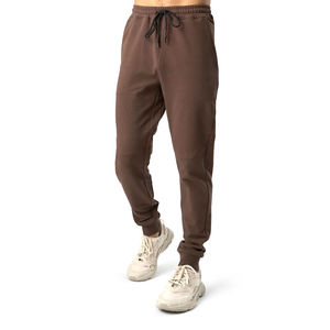 Pantalon de survêtement sportif pour homme, 100% Coton, coupe droite, coupe ample, mi-lourd, design personnalisé, vintage, délavé à l'acide, ourlet déchiré, respirant - Product Image 5