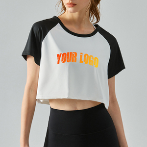 เสื้อยืดแขนยาวสามส่วนทรงหลวมสไตล์ลำลองสำหรับผู้หญิง OEM สำหรับฤดูร้อน พร้อมโลโก้สั่งทำ แห้งเร็วและเป็นมิตรกับสิ่งแวดล้อม - Product Image 3