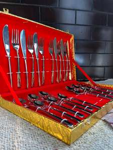 Juego de Cubiertos de Acero Inoxidable con Mango de Madera, 2 Piezas, Estilo Rústico Plateado, Servidores de Ensalada y Pastel, Cubiertos Modernos Inspirados en la Naturaleza para Bodas - Product Image 4