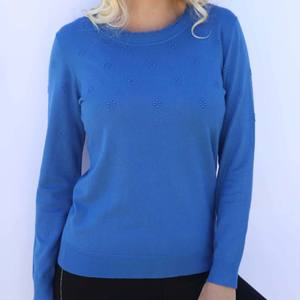 เสื้อสเวตเตอร์ถักแบบสวมหัวแขนยาวพิมพ์ลายเท่สำหรับผู้หญิงผ้าไนลอนบางวิสคอสแบบลำลองส่งตรงจากโรงงาน - Product Image 2