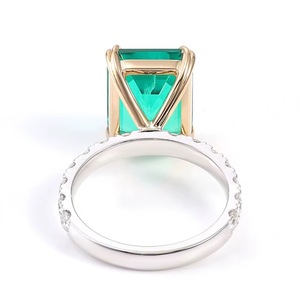 Anillo de Esmeralda Zambiana Genuina de 1.82 Quilates y Diamantes, Oro Premium, para Mujer, Joyería Fina Elegante, Proveedor Mayorista - Product Image 2