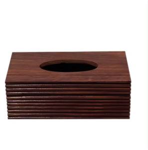 Caja de pañuelos de madera rectangular de lujo creativa, cubierta de Metal elegante, revestimiento en polvo/acabado dorado, diseño personalizable para hoteles - Product Image 3