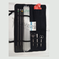 Kit complet de 82 pièces réutilisables en acier inoxydable allemand de haute qualité pour l'insémination artificielle vétérinaire, pistolets d'IA, gants et étuis