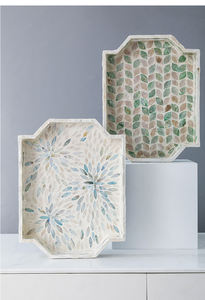 Bandejas de Ramadán más vendidas de alta calidad Bandejas EID Bandejas de servir de nácar Hechas a mano en Vietnam para Arabia - Product Image 3