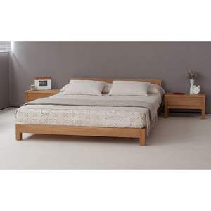 Cama de plataforma de teca sólida minimalista-Artesanía Indonesia natural - Product Image 2