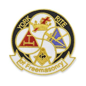 Écusson maçonnique brodé carré et boussole ronde Broderie à la main Insigne personnel maçonnique personnalisé - Product Image 4