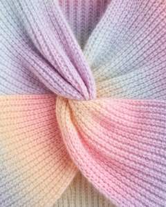 Manufacturer Custom <b>Women</b> Multicolor Pastel Tie Dye Ribbed Knit Twist Front Sweater Long Sleeve V Neck <b>Cropped</b> Fashion Winter - Product Image 6