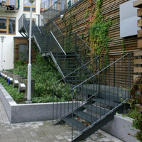 Escalier pliant personnalisé de qualité supérieure, en acier inoxydable, durable, pour villa, design moderne, extérieur/intérieur, TENSON, garantie de plus de 5 ans