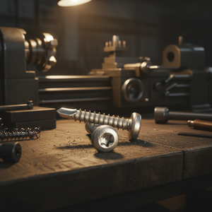 Vis autoperceuses PDC Modèle 7.1 à tête cylindrique en acier inoxydable (304/316/410) à filetage standard, à empreinte cruciforme, finition naturelle - Product Image 1