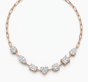 Pendentifs en or rose 18 carats avec diamants de laboratoire certifiés IGI, taille mixte, pour bijoux de luxe pour femmes, à porter au quotidien - Product Image 1