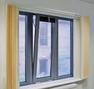 Ventana de vidrio de aluminio de doble capa, aislamiento térmico, ventanas abatibles, proveedor al por mayor - Product Image 3