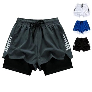 Pantalones cortos deportivos de entrenamiento de algodón 100% para hombre, ligeros, de secado rápido, que absorbe la humedad, gimnasio, correr, trotar, ejercicio, ropa deportiva - Product Image 1