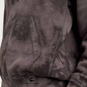 Vente en gros de sweats à capuche pour hommes, lavage à l'acide 100% coton, logo personnalisé, tissage tricoté, sweats à capuche streetwear surdimensionnés fabriqués au Pakistan - Product Image 2