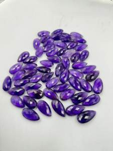 พลอยอเมทิสต์ธรรมชาติทรงหลวมตัดกับลูกแพร์พลอยสีม่วง - Product Image 2