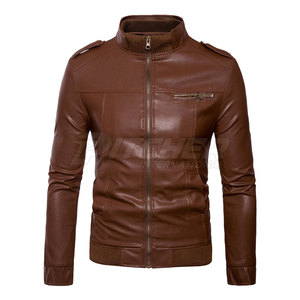 Chaqueta de Cuero Vacuno de Alta Calidad con Logotipo Personalizado en la Parte Delantera, Chaqueta de Invierno Ecológica para Hombre - Product Image 1
