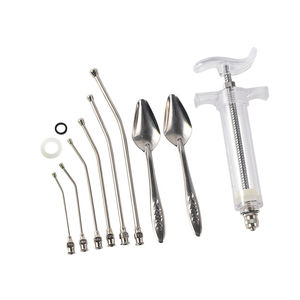 15 ensembles de seringues manuelles vétérinaires pour oiseaux bébés de 20 ml et 50 ml avec tubes courbés et cuillère d'alimentation en acier inoxydable pour perroquets - Product Image 1