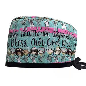 Bonnets de travail pour femmes avec logo personnalisé, ajustement confortable, légers, doux, liens ajustables sécurisés, construction durable pour les hôpitaux - Product Image 3