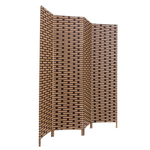 Divisor de ambiente plegable de 4 paneles 70 ''W X 70,5'' H Pantalla de construcción de madera para uso de partición de cocina interior - Product Image 1