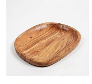 Top Selling Wooden Hand Cut Acacia Serving Platter Wooden Serving Plate Handcrafted & Sustainable Top Quality Product Handmade - Product Image 1