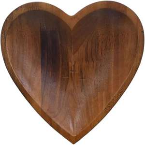 Bol de prière de congrégation en bois avec cartes de coeur cadeau religieux chrétien en bambou pour bol de pâte de prière d'Inde - Product Image 1
