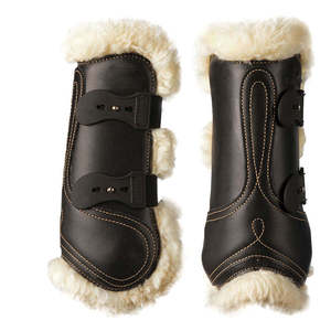 Bottes d'attelle en néoprène pour chevaux Protection des jambes Bottes en fourrure Sécurité Horse Wraps Wear Equestrian Horse Riding Equine Veterinary Equipment - Product Image 4