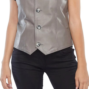 Chaleco de Cuero para Motociclista para Mujer, Precio Económico, Superventas, Fabricado en Pakistán, Nuevo Diseño - Product Image 5