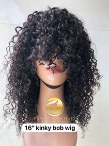 Vendeur en gros de Cheveux Humains Vierges Indiens Brésiliens de Qualité Temple Non Transformés Raw Remy 16 Pouces Bob Kinky Curly Perruque Extension - Product Image 5
