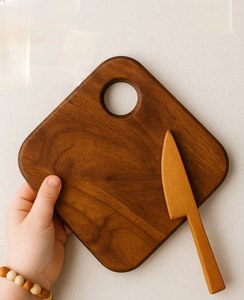 Tablas de Queso de Madera Ecológicas, Tabla de Servir Rústica para Aperitivos, Tablas de Cortar, Utensilios de Cocina para Charcutería al Mejor Precio - Product Image 4