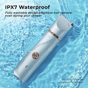 Afeitadora Eléctrica Recargable 2 en 1 para Mujer, Resistente al Agua IPX7, Recortadora de Bikini, Piernas, Brazos y Cuerpo, Azul, con Función de Lavado - Product Image 4