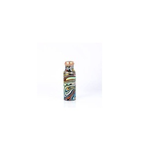 New Design Handmade Pure Copper Water Bottle Printed Copper Water Drinking Bottle Matt <b>Black</b> Copper Bottle - Product Image 4