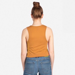 Camiseta sin Mangas Personalizada con Estampado de Alta Calidad, Camiseta Corta Informal de Canalé para Mujer, Cuello Redondo, Sin Mangas, Tejido de Canalé - Product Image 2