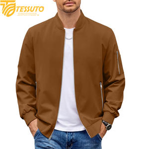 Blouson aviateur zippé léger et extensible de coupe décontractée pour homme - Product Image 2