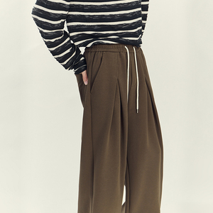 Otoño nuevos pantalones casuales colgantes sueltos de alta calidad al por mayor personalizados para hombres con pantalones con cordones - Product Image 4