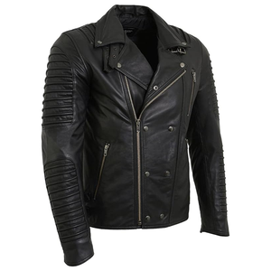 Chaqueta de cuero cortavientos con logotipo totalmente personalizado para hombre Chaquetas de cuero de moda de invierno para hombre a un precio razonable - Product Image 1