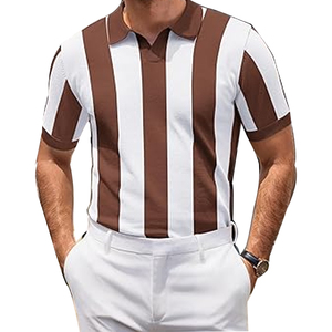 Camisas de Golf informales de alta calidad para hombre, algodón transpirable con cuello en V para Polo, camiseta, diseño bordado, suave, antiarrugas, sólido - Product Image 3
