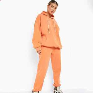 Venta al por mayor 100% algodón fleece crop top sudaderas con capucha 3M reflectante impreso jogging trajes bordado mujer conjuntos chándal - Product Image 2