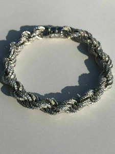 <b>Rope</b> Men's <b>Bracelet</b> 925 Sterling <b>Silver</b> 20ct Diamond Super ICY Real <b>Silver</b> Jewelry for Men's Fashion Jewelry - Product Image 4