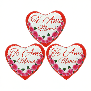 Globos de Corazón Te Amo Mamá, 25 cm, 3 Piezas, Decoraciones para Fiestas - Product Image 2